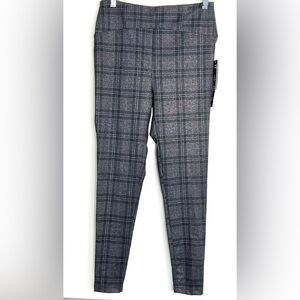 Zac & Rachel Plaid Figure Tummy Control  Pull On Pants Sz. Med. NWT #126